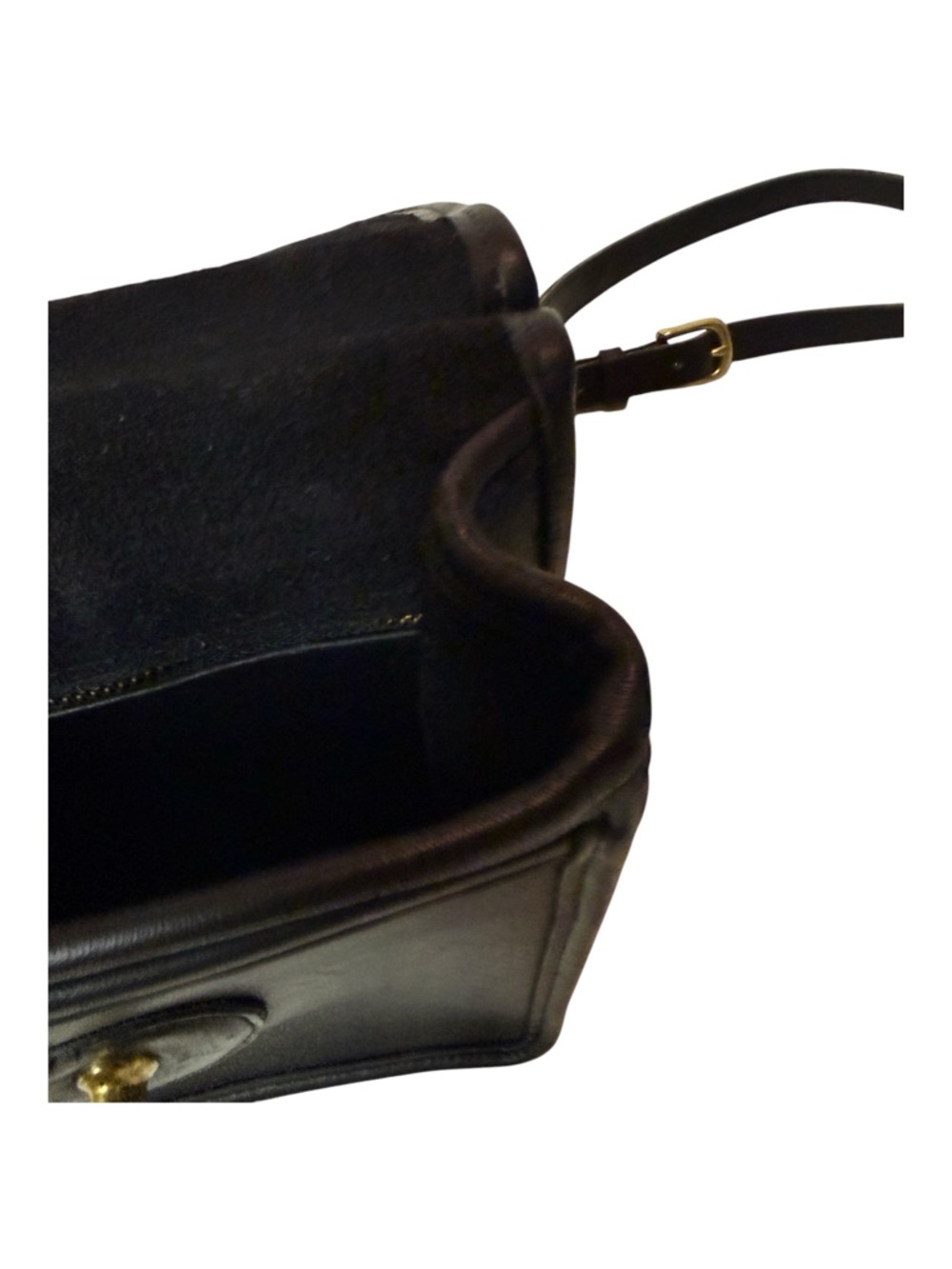 Vintage Coach Murphy Black Leather Crossbody Bag. Style No. 9930. Made in USA - Picture 14 of 16